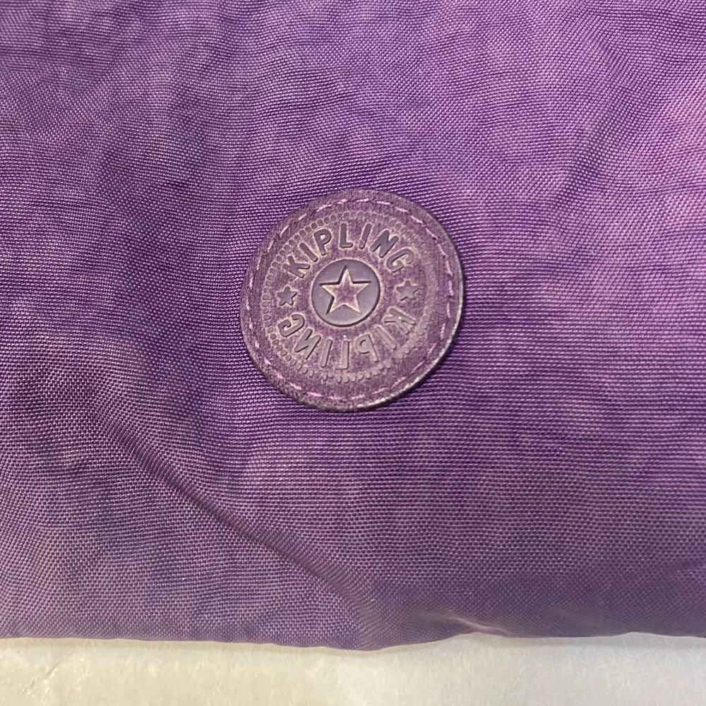 Kipling Belammie Hobo Crossbody Bag Purse Purple Gorilla Keychain